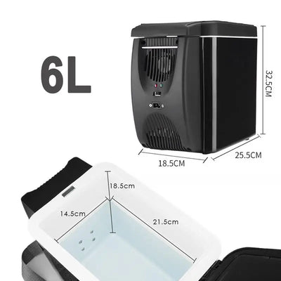 6L 12V Car Refrigerator Freezer Heater Mini Car Freezer Cooler And Warmer Electric Fridge Portable Icebox Travel Refrigerator