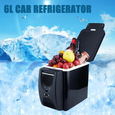 6L 12V Car Refrigerator Freezer Heater Mini Car Freezer Cooler And Warmer Electric Fridge Portable Icebox Travel Refrigerator