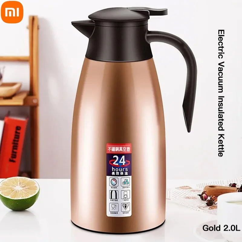 Xiaomi 2L Coffee Thermal Kettle Stainless Steel Vacuum Flasks Office Thermos Bottle Insulation Kettle Hot Water Thermos Pot