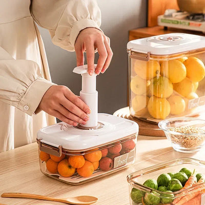 Food Vacuum Storage Box Sealed Fresh-Keeping Box Large Capacity Food Dispenser Transparent Storage Container with Vacuum Pump