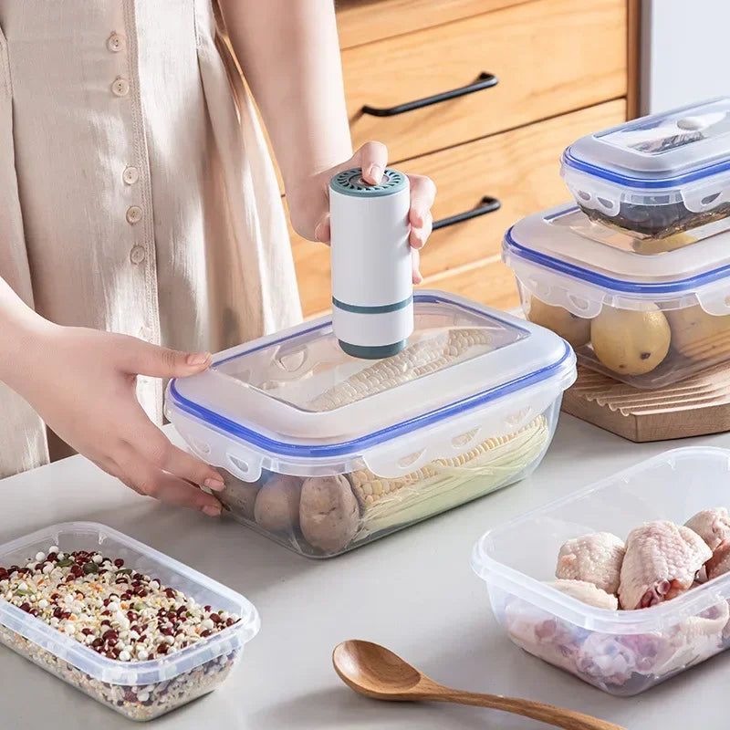 Food Vacuum Storage Box Sealed Fresh-Keeping Box Large Capacity Food Dispenser Transparent Storage Container with Vacuum Pump