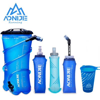 AONIJIE 250ml 500ml Soft Flask Folding Collapsible Water Bottle TPU Free For Running Hydration Pack Waist Bag Vest SD09 SD10