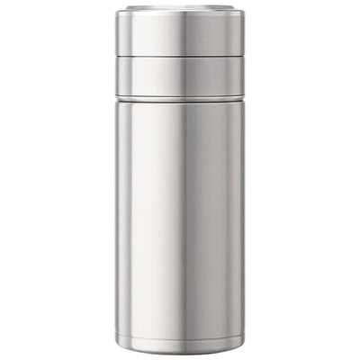 Premium Ceramic Liner Tea Thermos Bottle Teas Separated Cup Black 316 Stainless Steel Thermos Tea Cup Separates Tea and Water